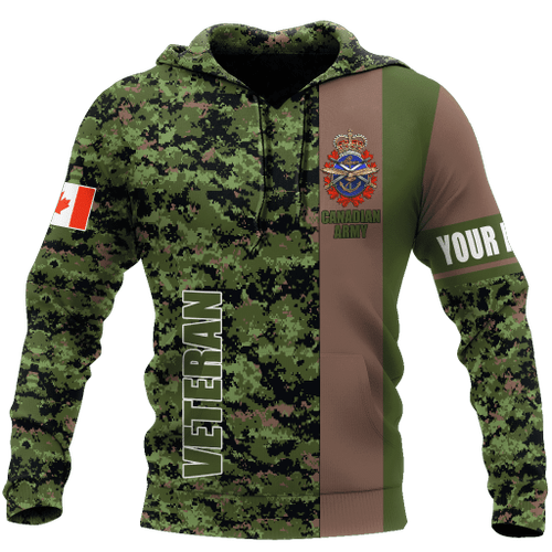 Custom Name Canadian Veteran 3D Printed Shirts CVT8