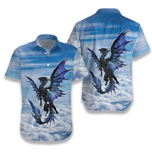Blue Dragon On Blue Sky Hawaii Shirt