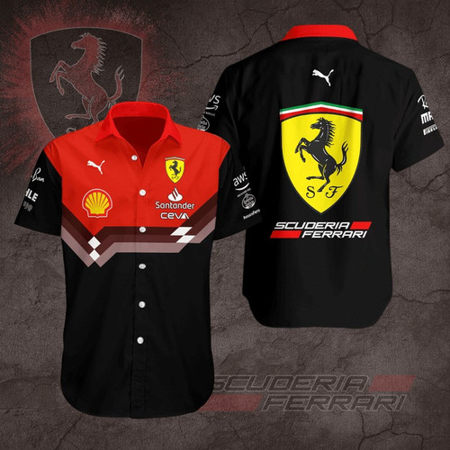 Racing Hawaiian Short Sleeve Shirt FRR01