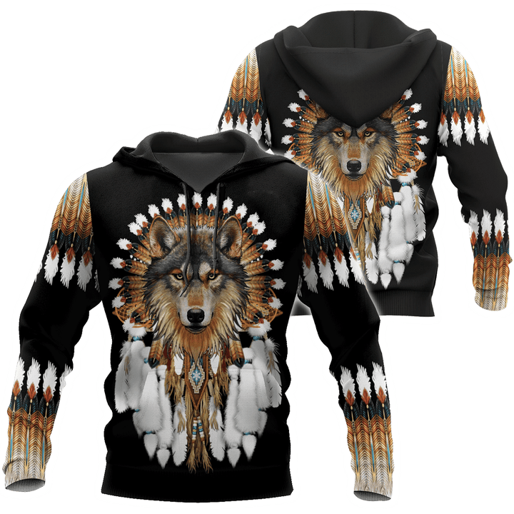 Native Wolf Dreamcatcher 3D NA48