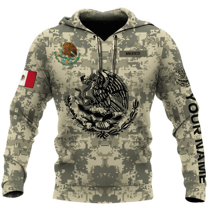 Personalized Mexican Army 3D All Over Printed Hoodies MX014