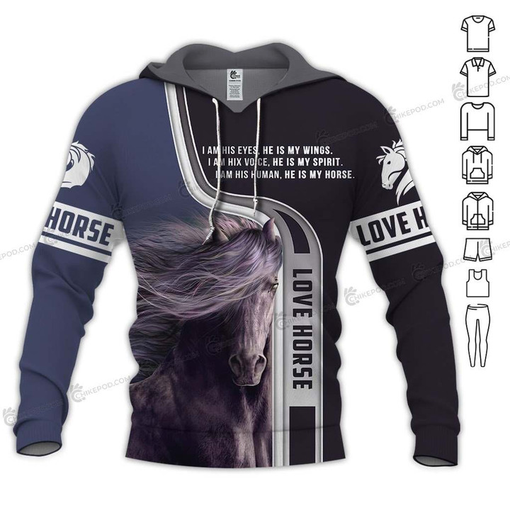 Love Horse 3D All Over Printed Clothes HR91