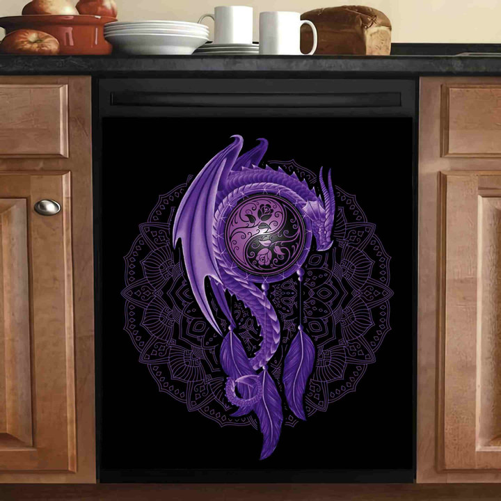 Purple Dragon Decor Kitchen Dishwasher Cover DAD25