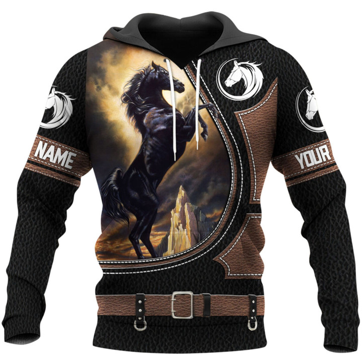 Black Horse 3D All Over Printed Shirts TT