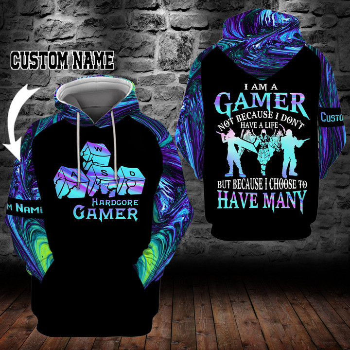 Hardcore Gamer 3D All Over Printed Shirts GM8