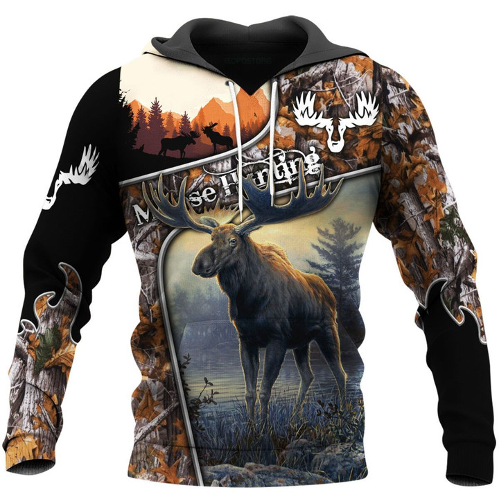 Moose Hunting Lover 3D All Over Printed Shirts MSE1