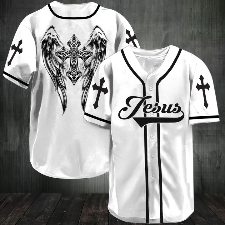 Jesus - Beautiful wings Baseball Jersey GOD05