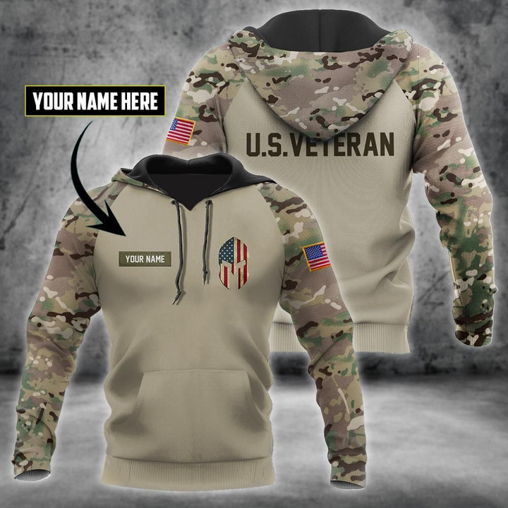 Spartan Soldier US Veteran 3D All Over Printed Shirt Hoodie AM012
