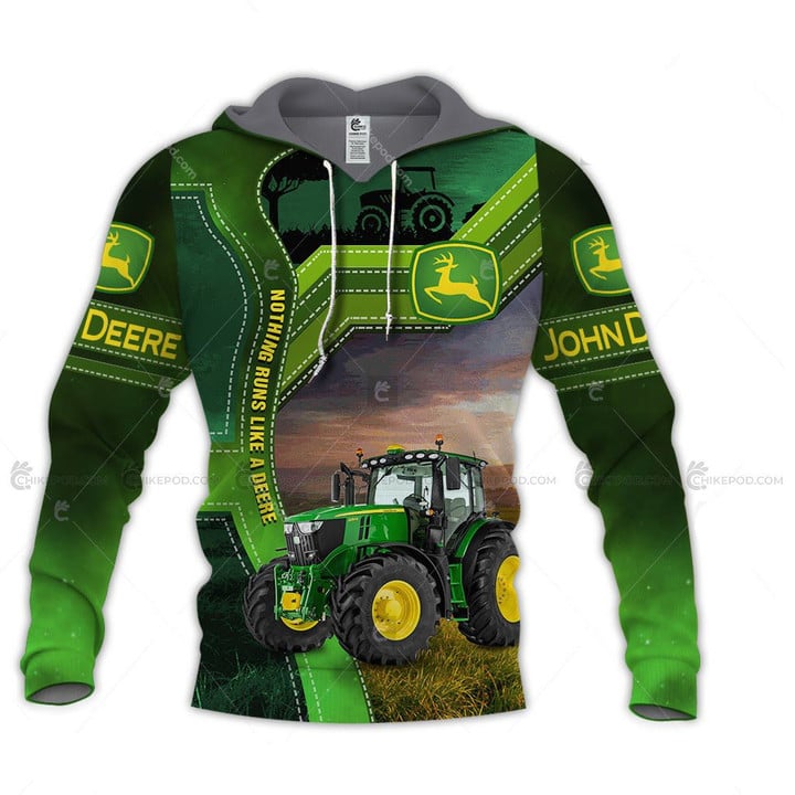 JD Tractor 3D All Over Printed Shirts JD49