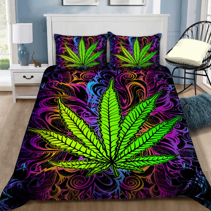 420 Art Colorful Weed Leaf Bedding Set NTH101