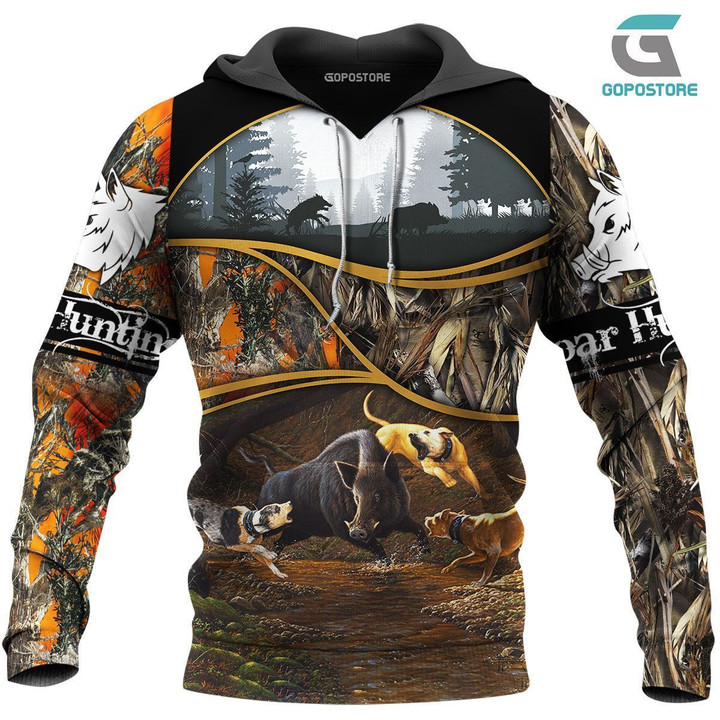Boar Hunting 3D All Over Printed Shirts For Men and Women BR31