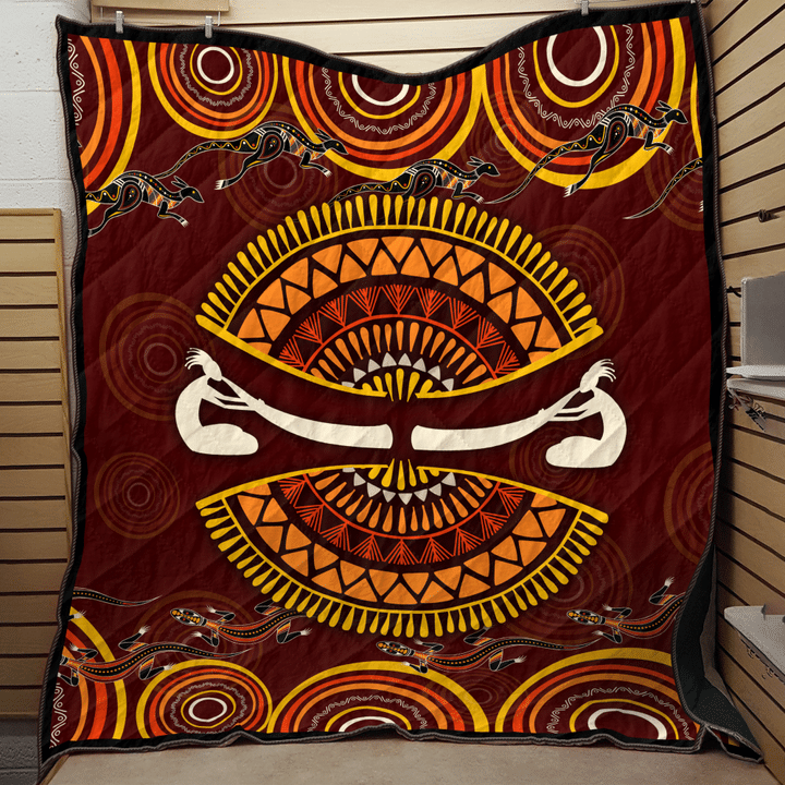 Tmarc Tee Aborignail Didgeridoo Australia Culture art Quilt
