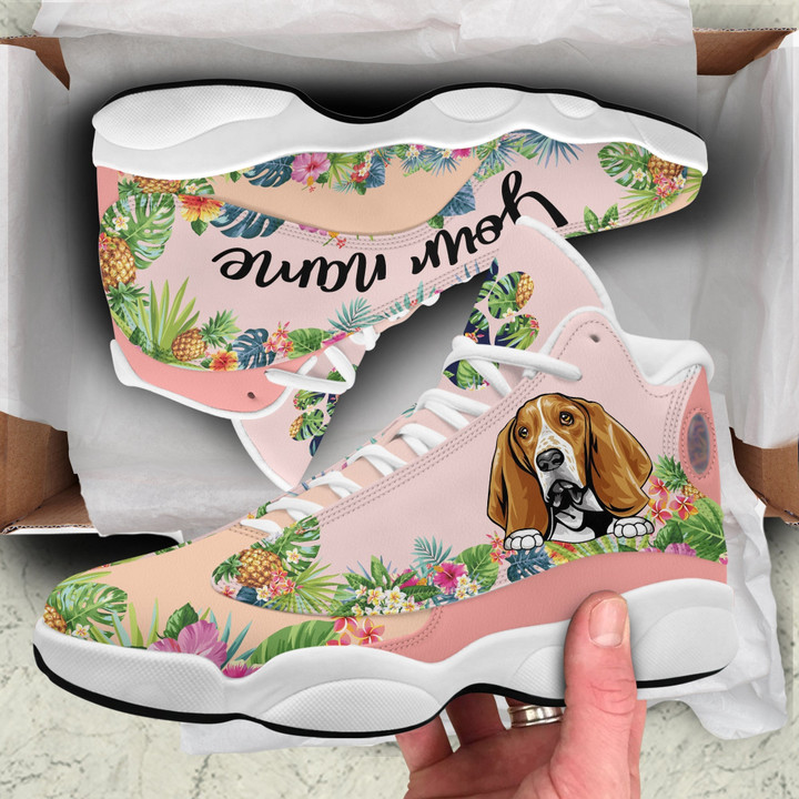 Dog And Cat Lover Tropical Palm Tree Pattern Customized White Air JD13 Shoes