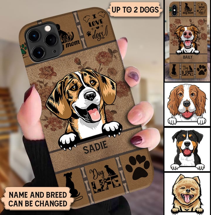 Dog Personalized Phone Case - Birthday, Anniversary Gift For Dog Lovers