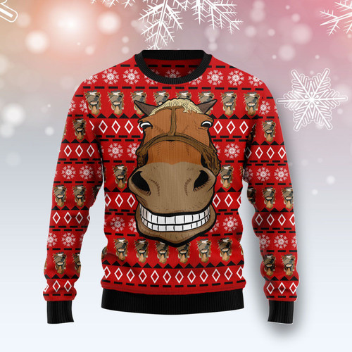 Funny Horse Christmas Ugly Christmas Sweater | For Men & Women | Adult | US4833