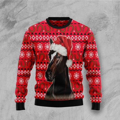 Horse Christmas Pattern Ugly Christmas Sweater | For Men & Women | Adult | US4853