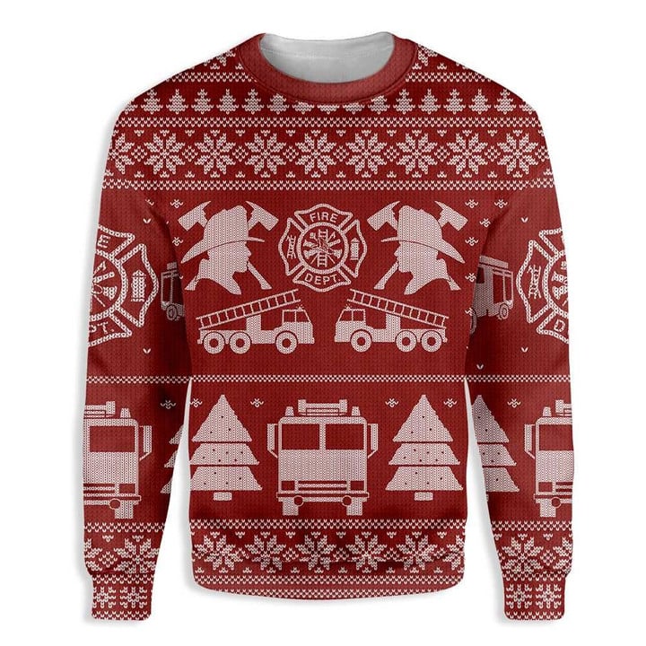 Firefighter Ugly Christmas Sweater | For Men & Women | Adult | US5401