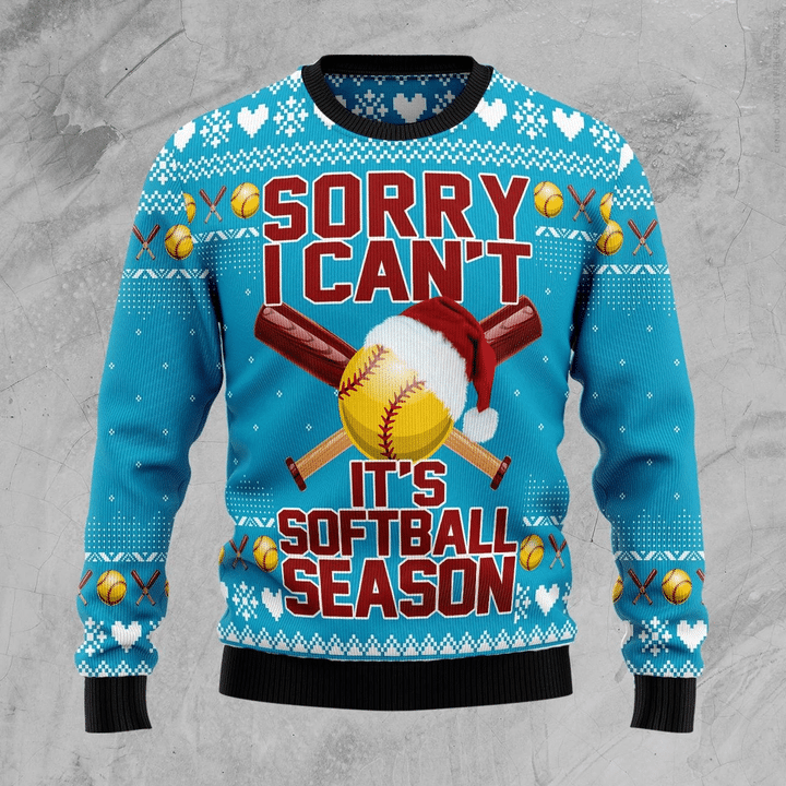 Soft Ball Season Ugly Christmas Sweater | For Men & Women | Adult | US1527