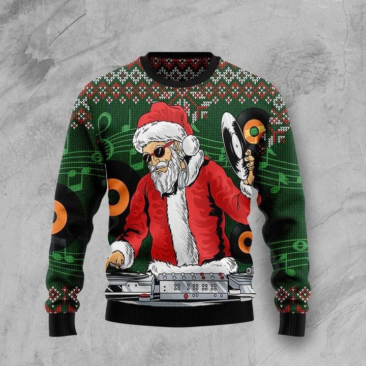 Satan Claus DJ Ugly Christmas Sweater | For Men & Women | Adult | US1445