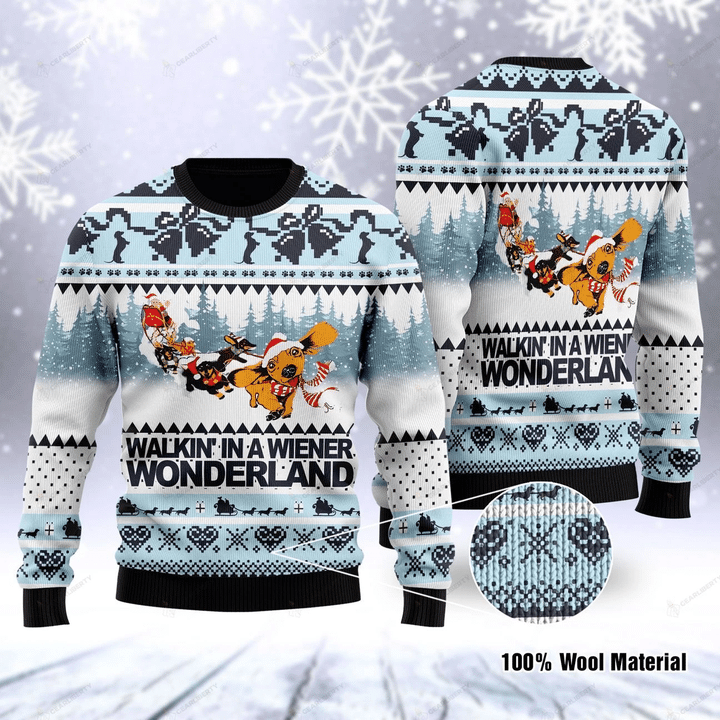 Walkin' In A Wiener Ugly Christmas Sweater | For Men & Women | Adult | US1068