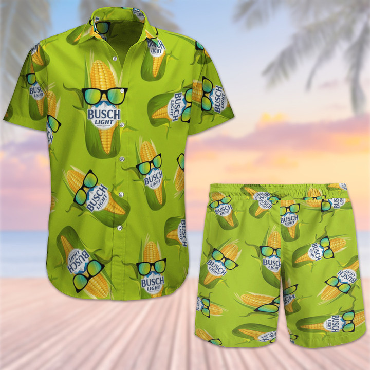 BSH Light Corn Hawaiian Shirt + Beach Short BSH0303N1