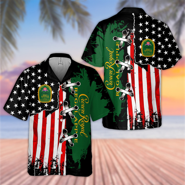 CR Apple US Flag Hawaiian Shirt CR0903N8