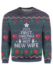 First Christmas With My New Wife Ugly Christmas Sweater | For Men & Women | Adult | US5518