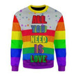 All You Need Is Love Ugly Christmas Sweater | For Men & Women | Adult | US3309