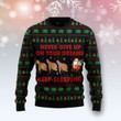 Sloth Keep Sleeping Ugly Christmas Sweater | For Men & Women | Adult | US4406