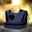MCD Bright Lacquered Platinum Leather Bag