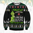 Touch My Jameson I will slap you so hard Ugly Sweater JMS2009L4KD