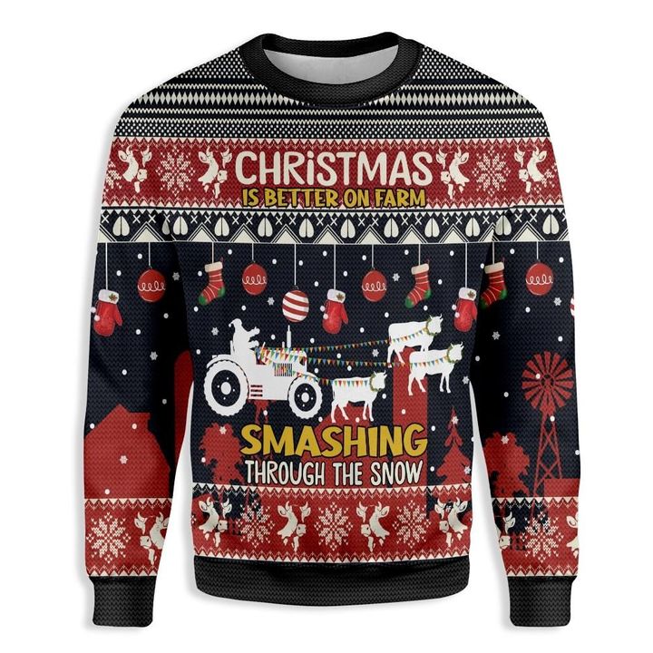 Christmas Is Better On Farm Ugly Christmas Sweater | For Men & Women | Adult | US5468