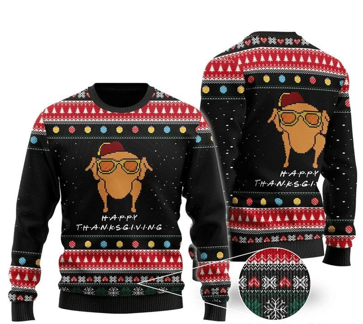 Happy Thanksgiving Turkey Ugly Christmas Sweater | For Men & Women | Adult | US5585