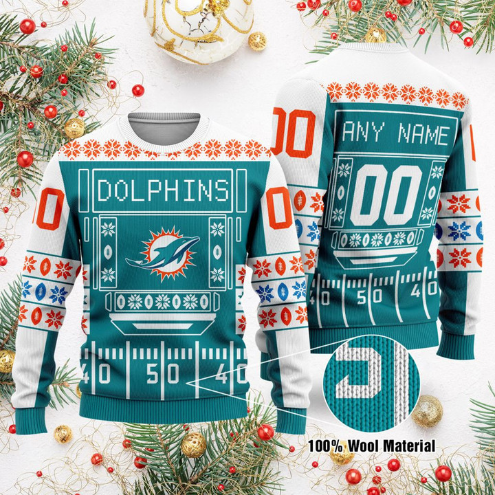 Miami Dolphins NFL Ugly Sweater SUV01NFLDolphins211013
