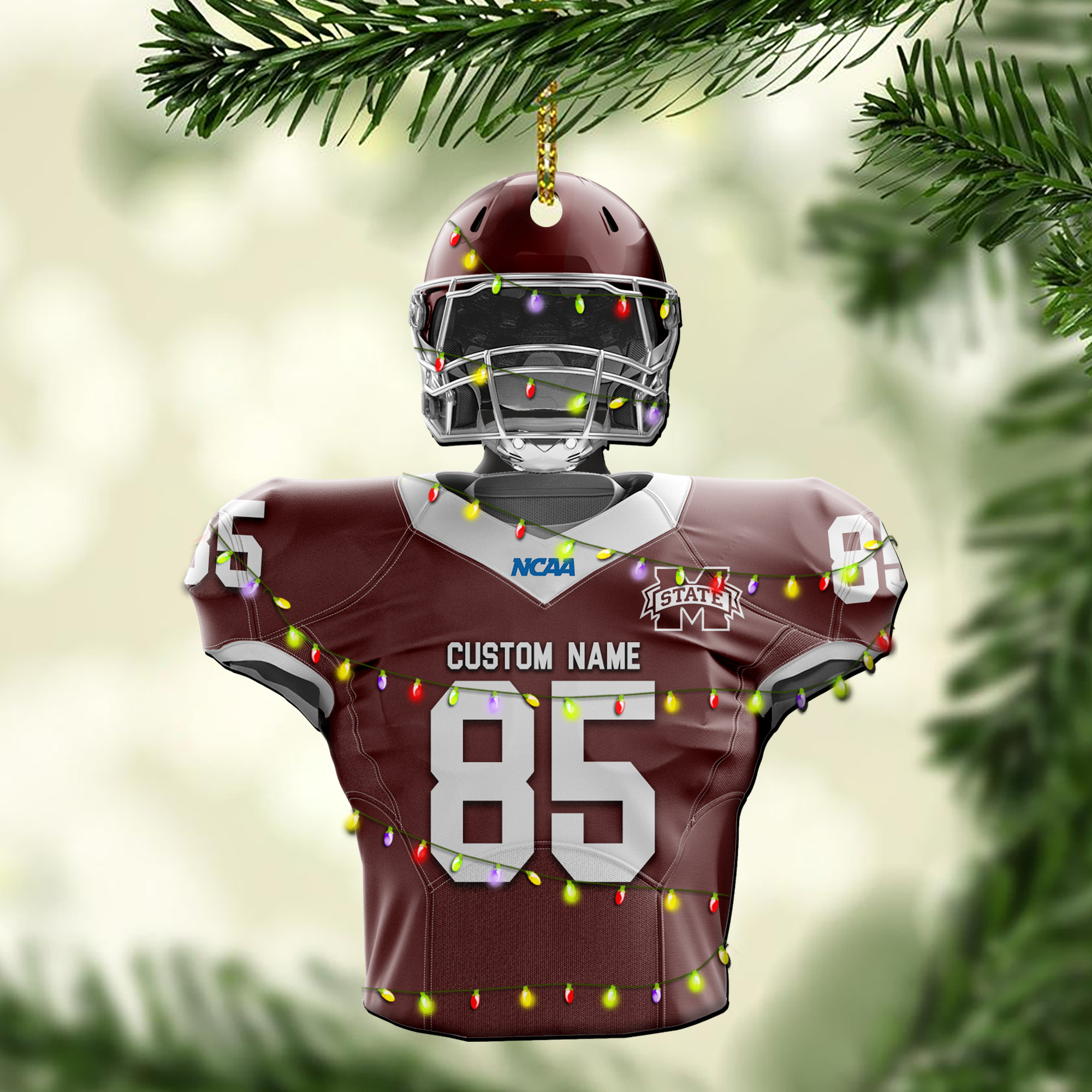 Mississippi State Bulldogs Christmas Ornament