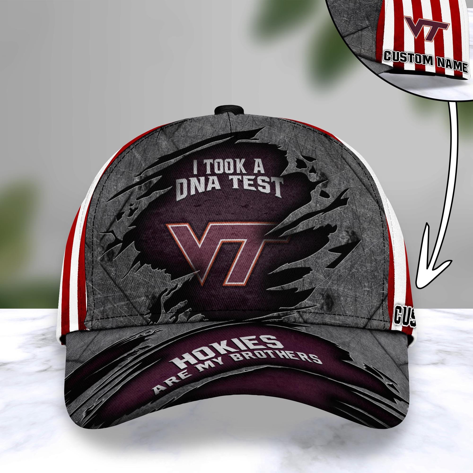 Virginia Tech Hokies Personalized Baseball Caps