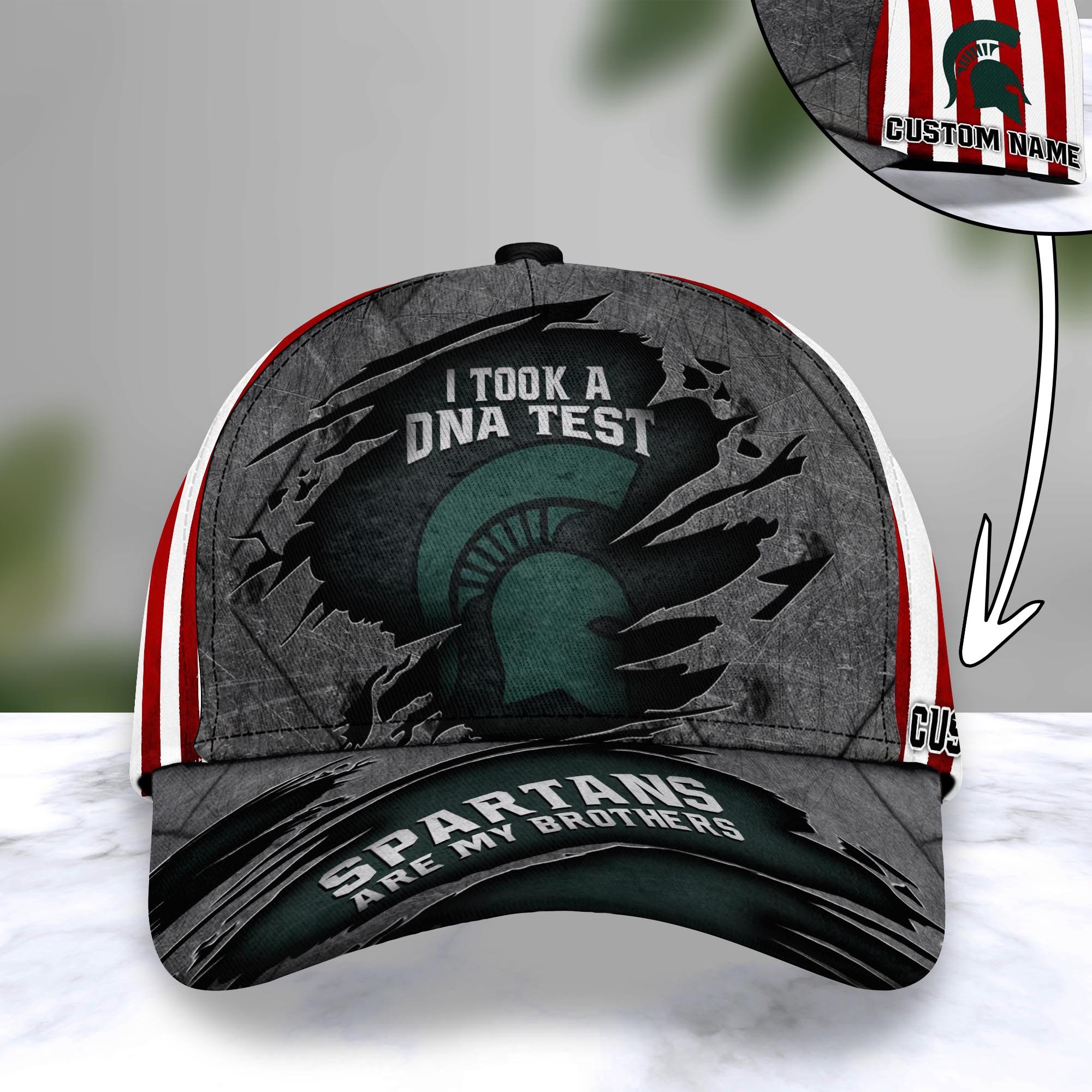 Michigan State Spartans Personalized Baseball Caps