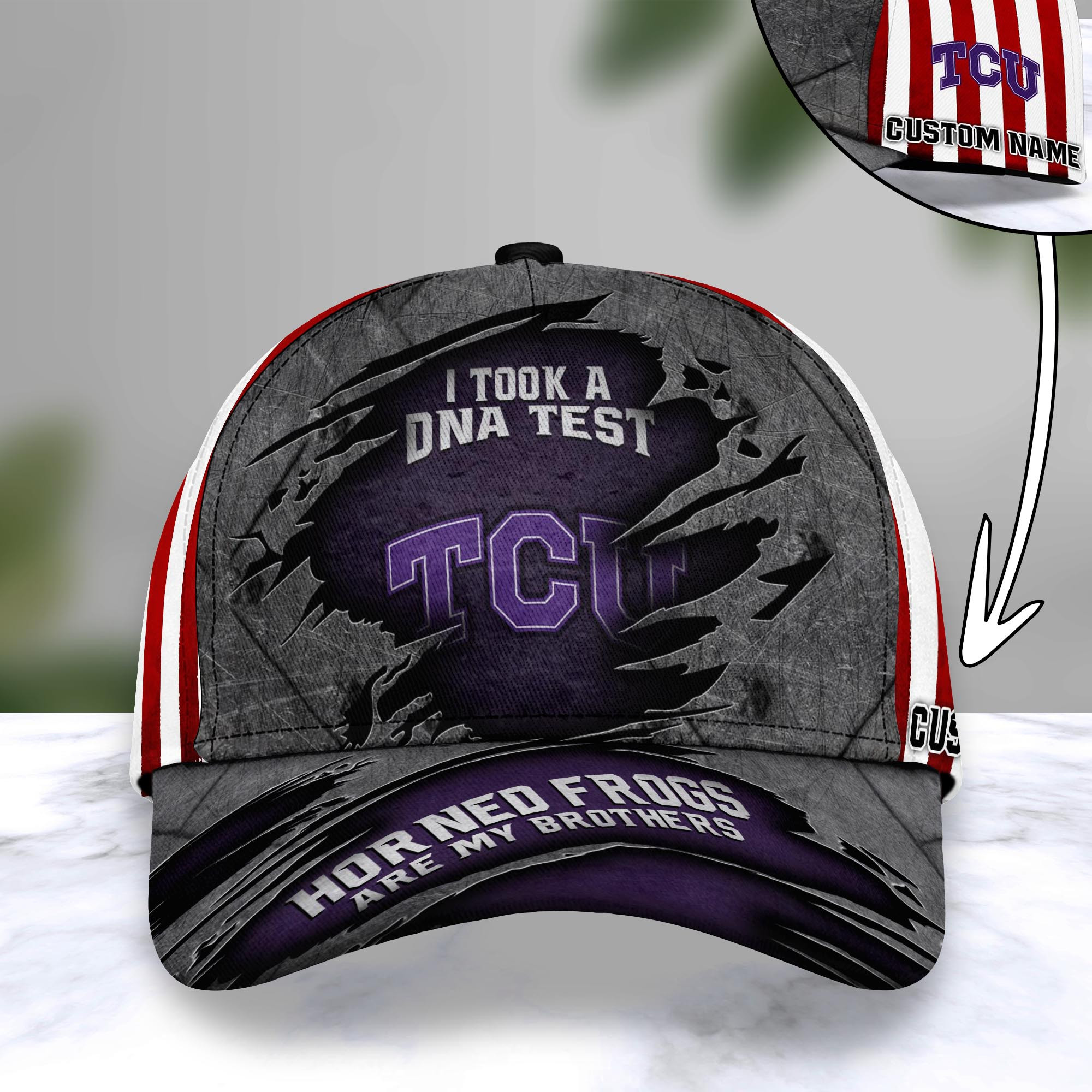 TCU Horned Frogs Personalized Baseball Caps