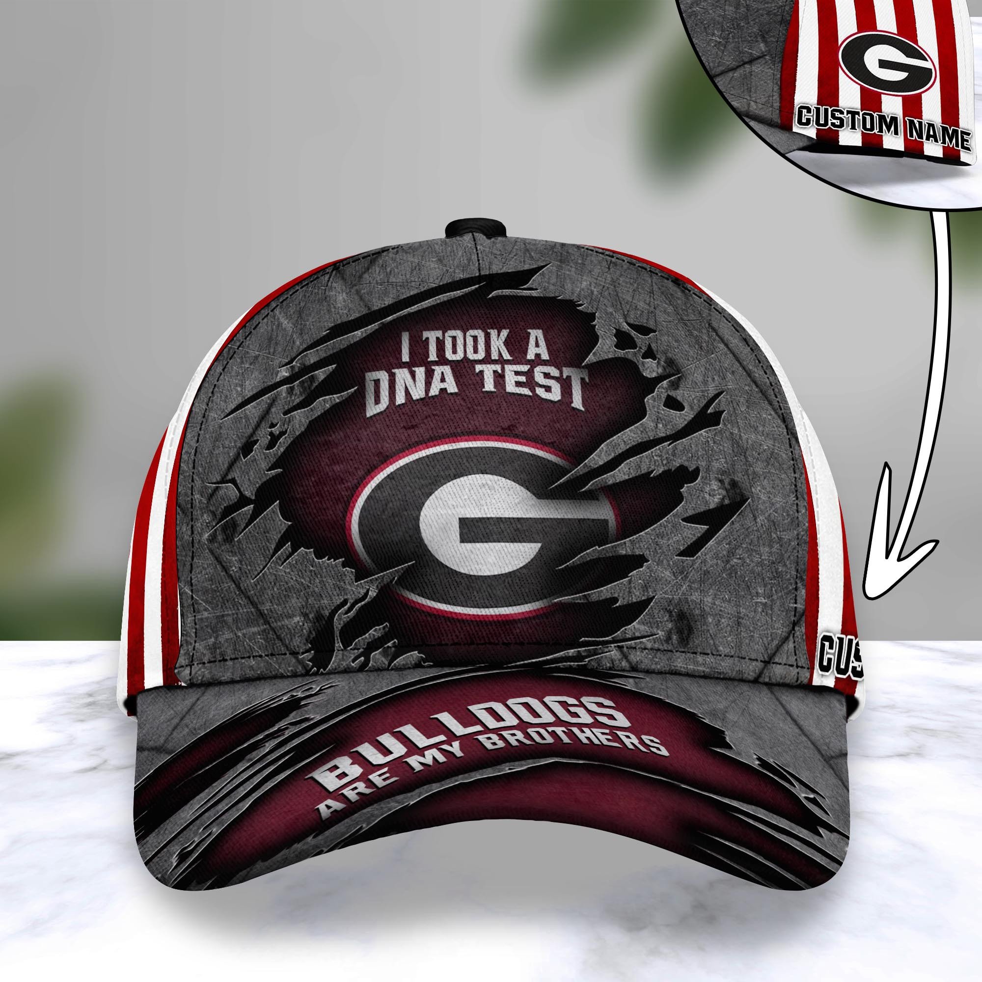 Georgia Bulldogs Personalized Baseball Caps