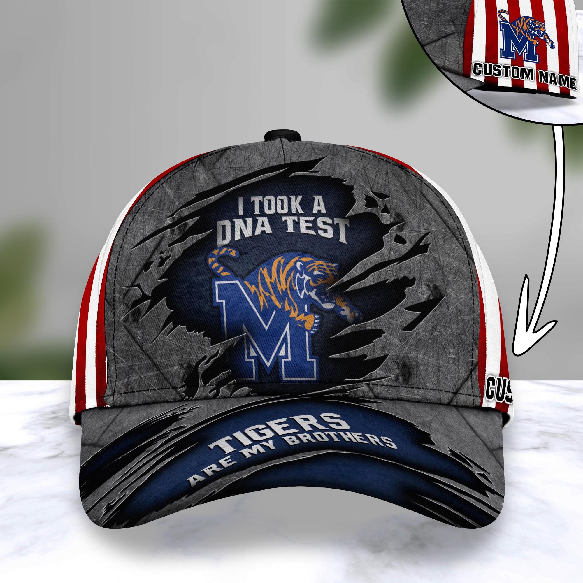 Memphis Tigers Personalized Baseball Caps