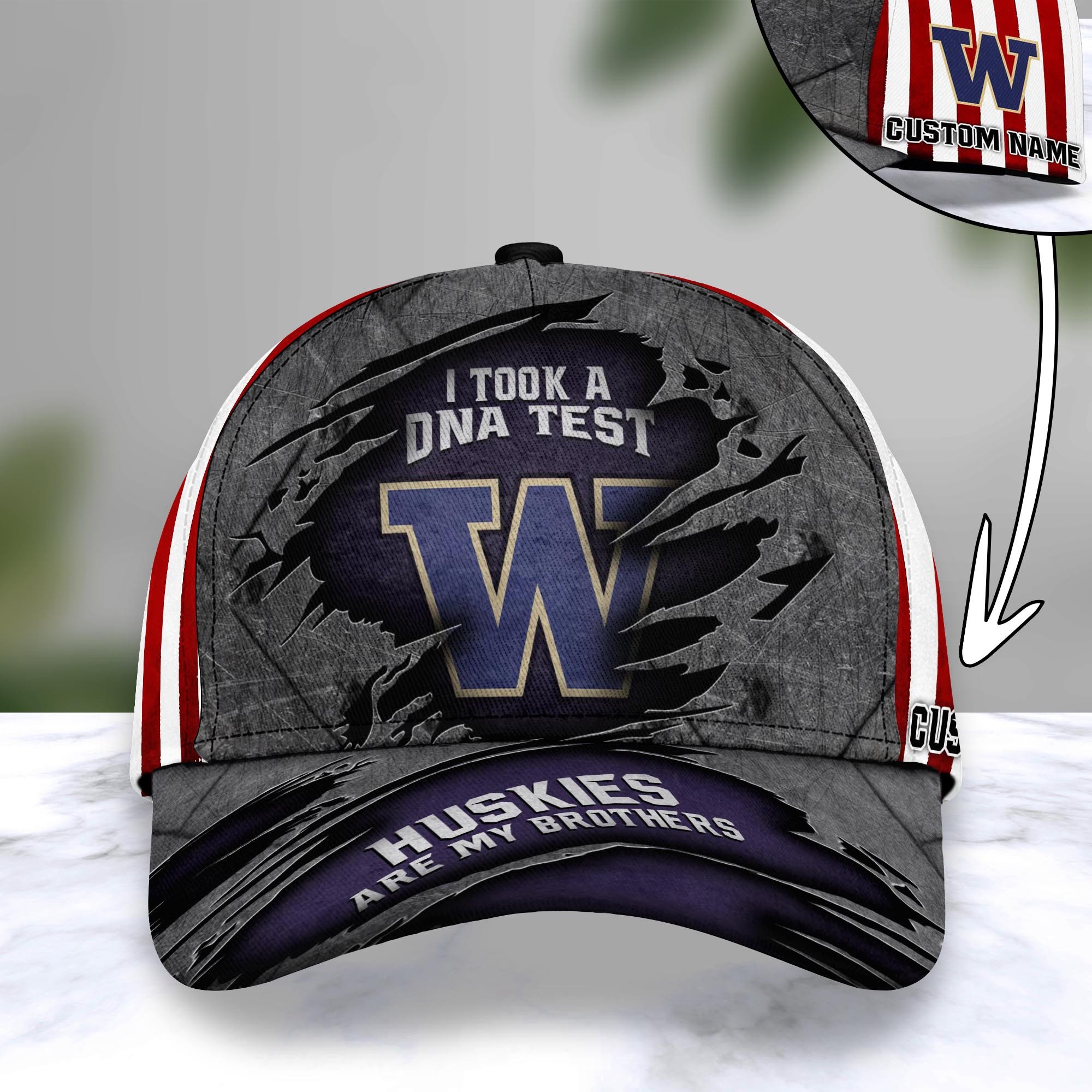Washington Huskies Personalized Baseball Caps