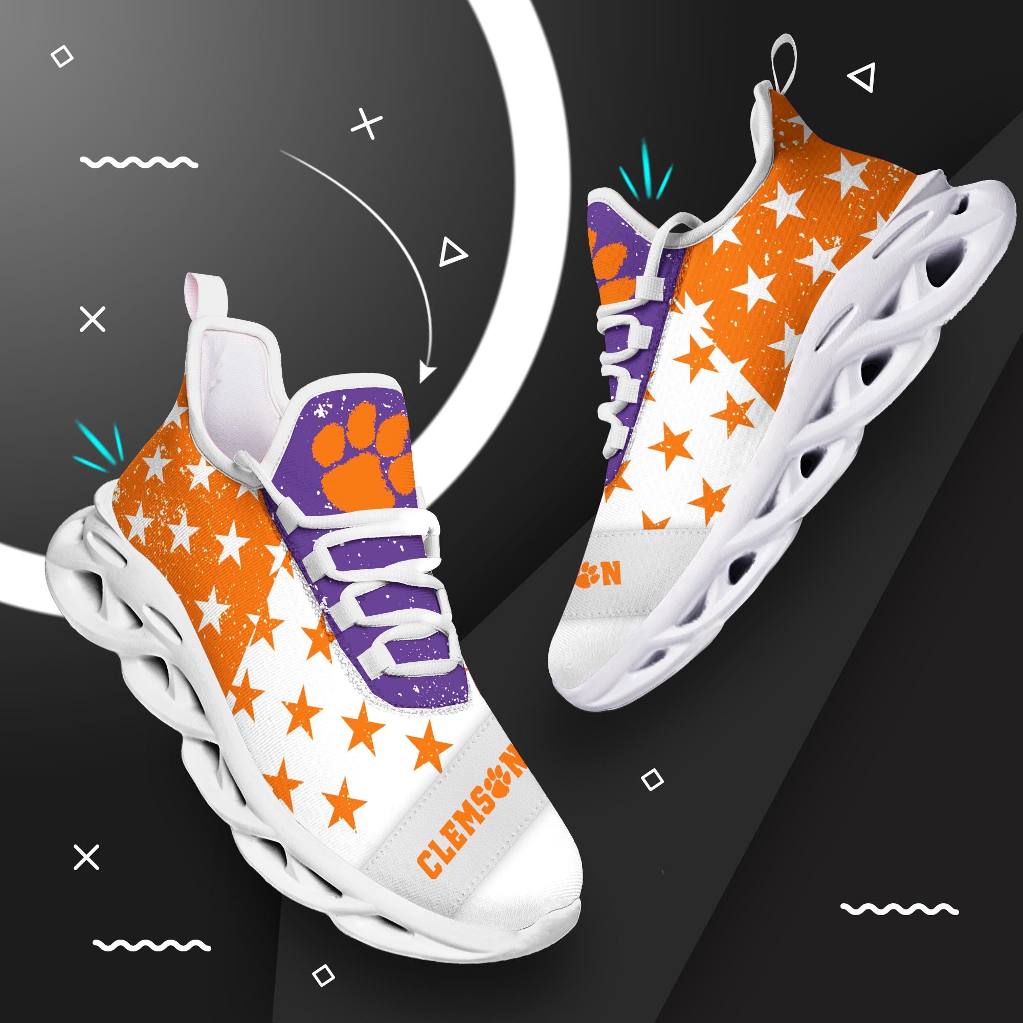 Clemson Tigers Chunky Sneakers, Shoes ETHA-28906