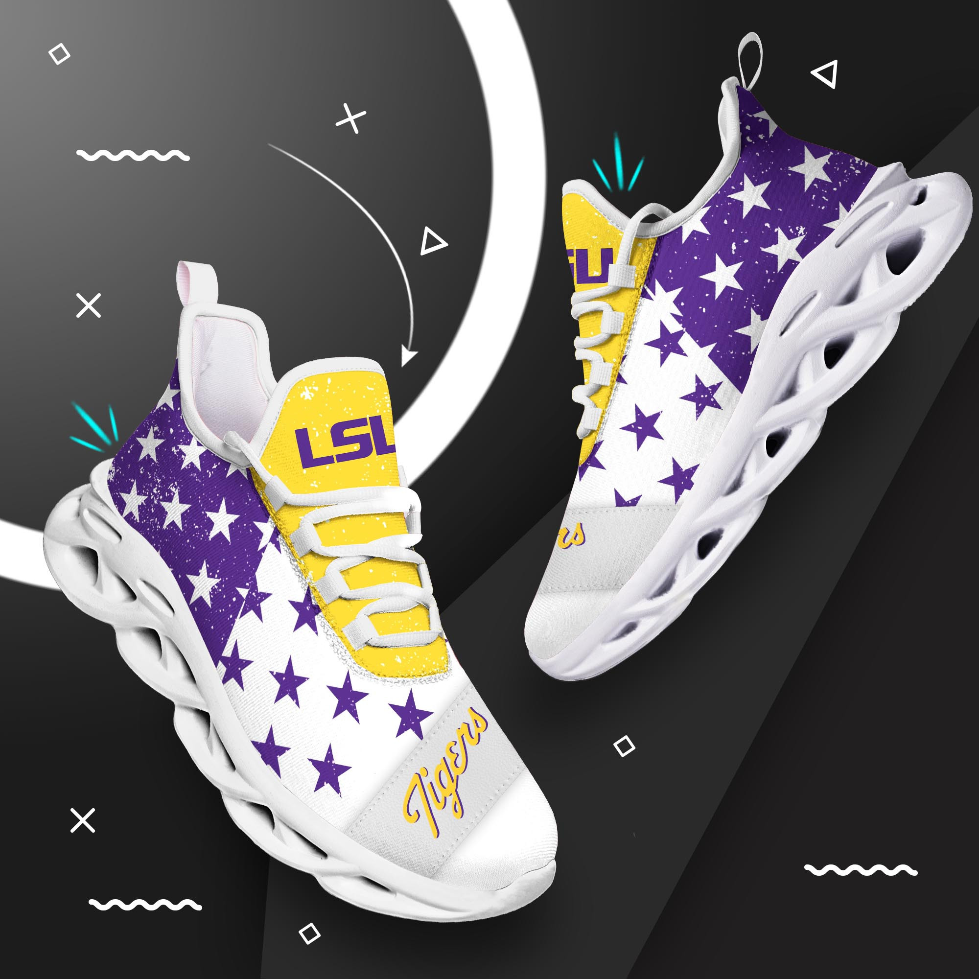 LSU TIGERS Chunky Sneakers, Shoes ETHA-28906