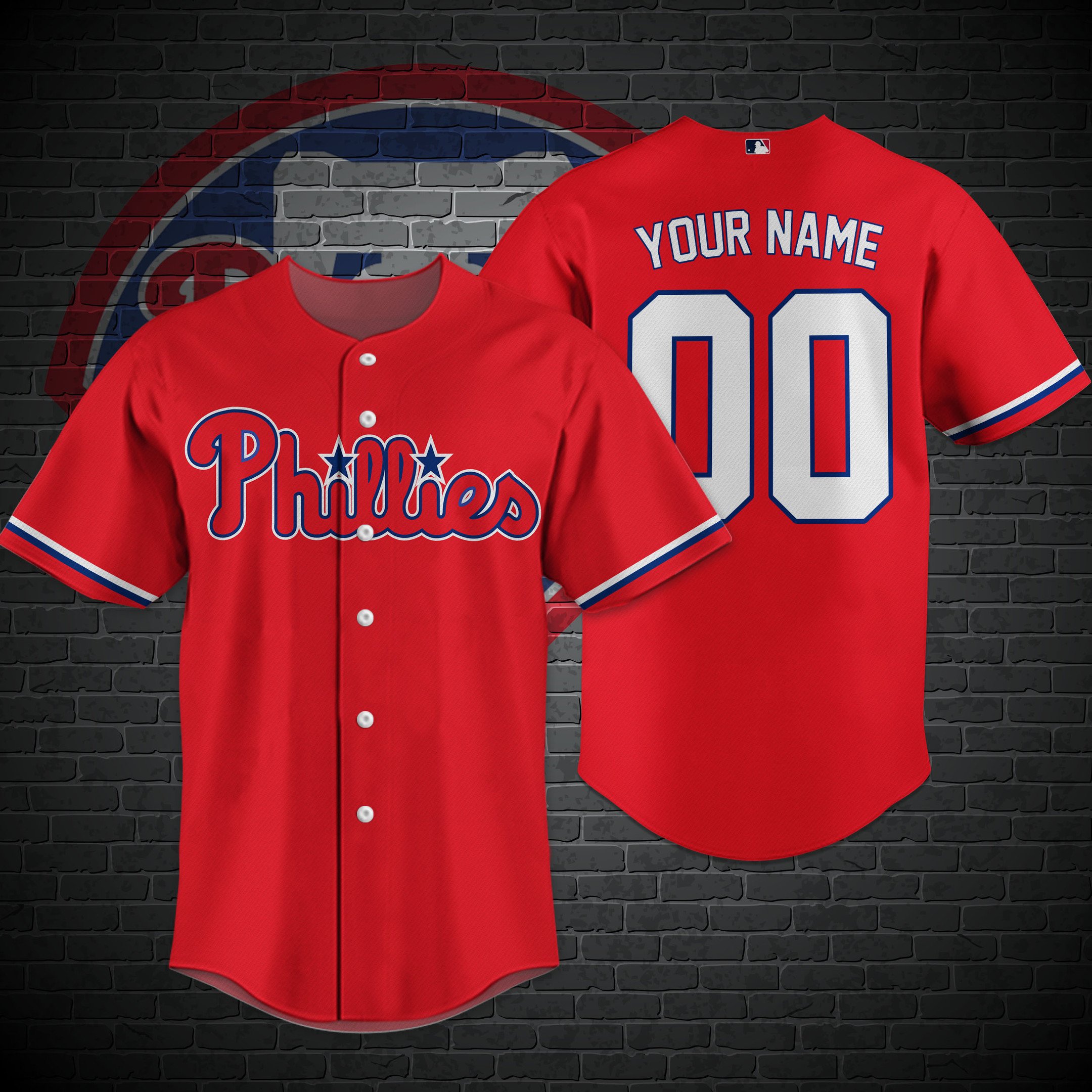 Philadelphia Phillies Custom name Baseball Shirt M-32339 – OrealExpress