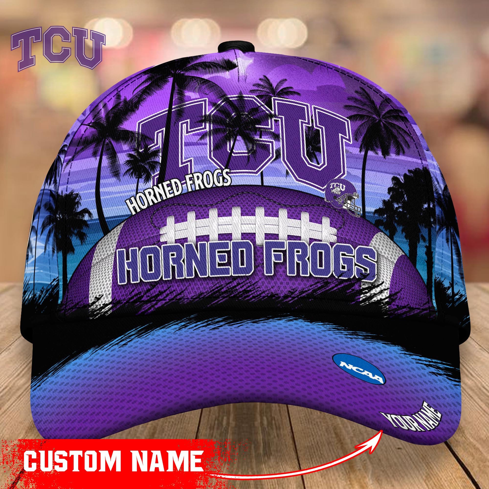 TCU Horned Frogs Custom Name Classic Caps