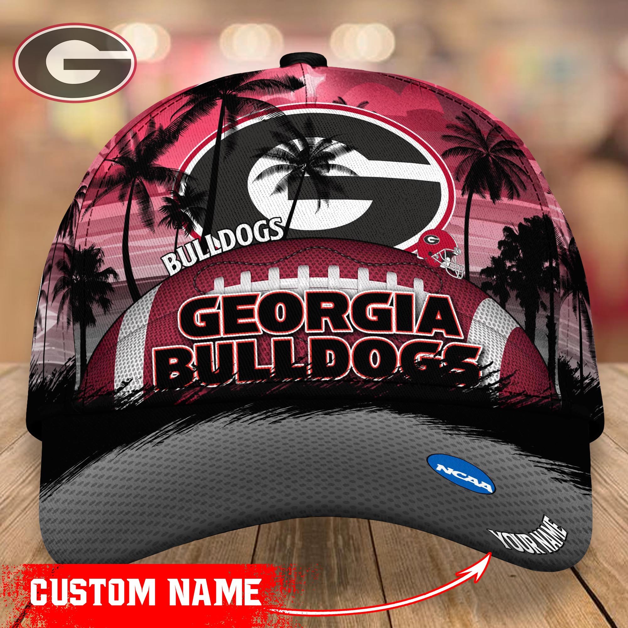 Georgia Bulldogs Custom Name Classic Caps