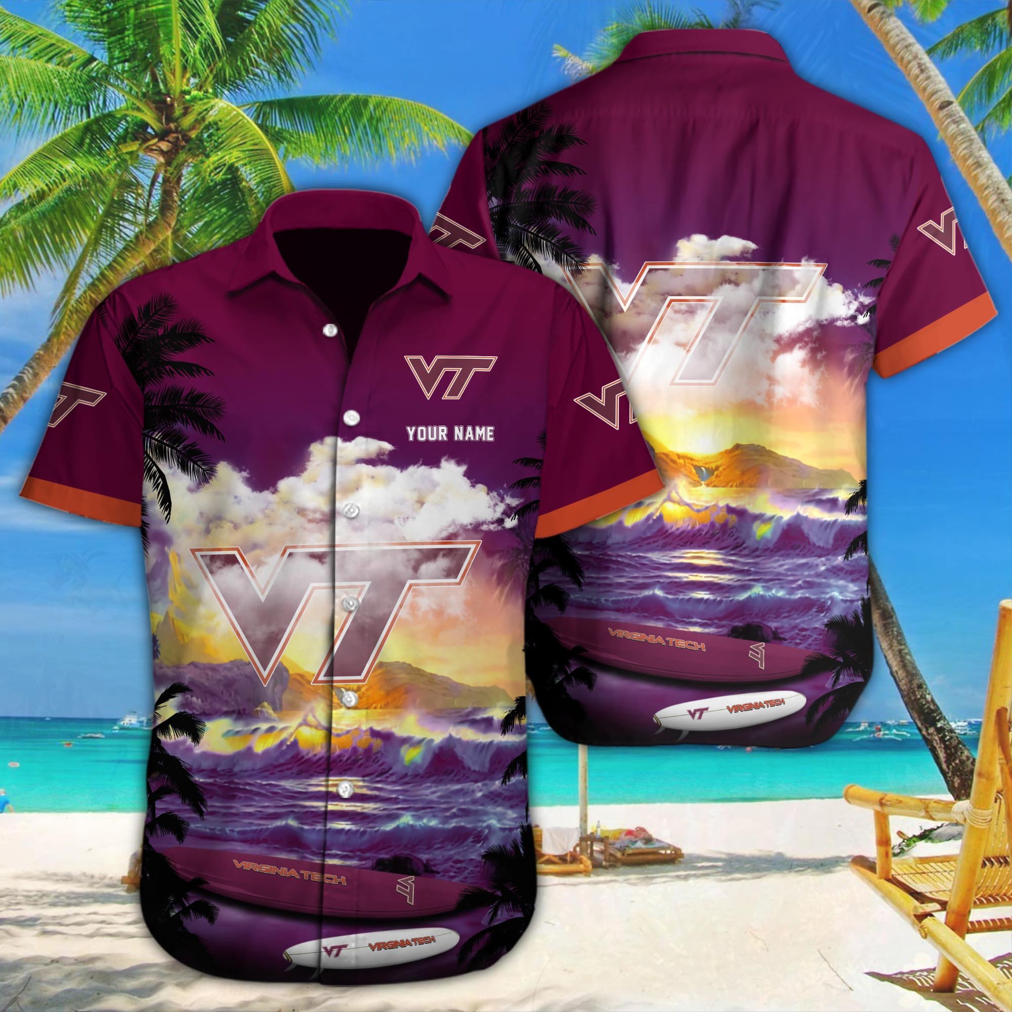 Virginia Tech Hokies Hawaiian Shirt