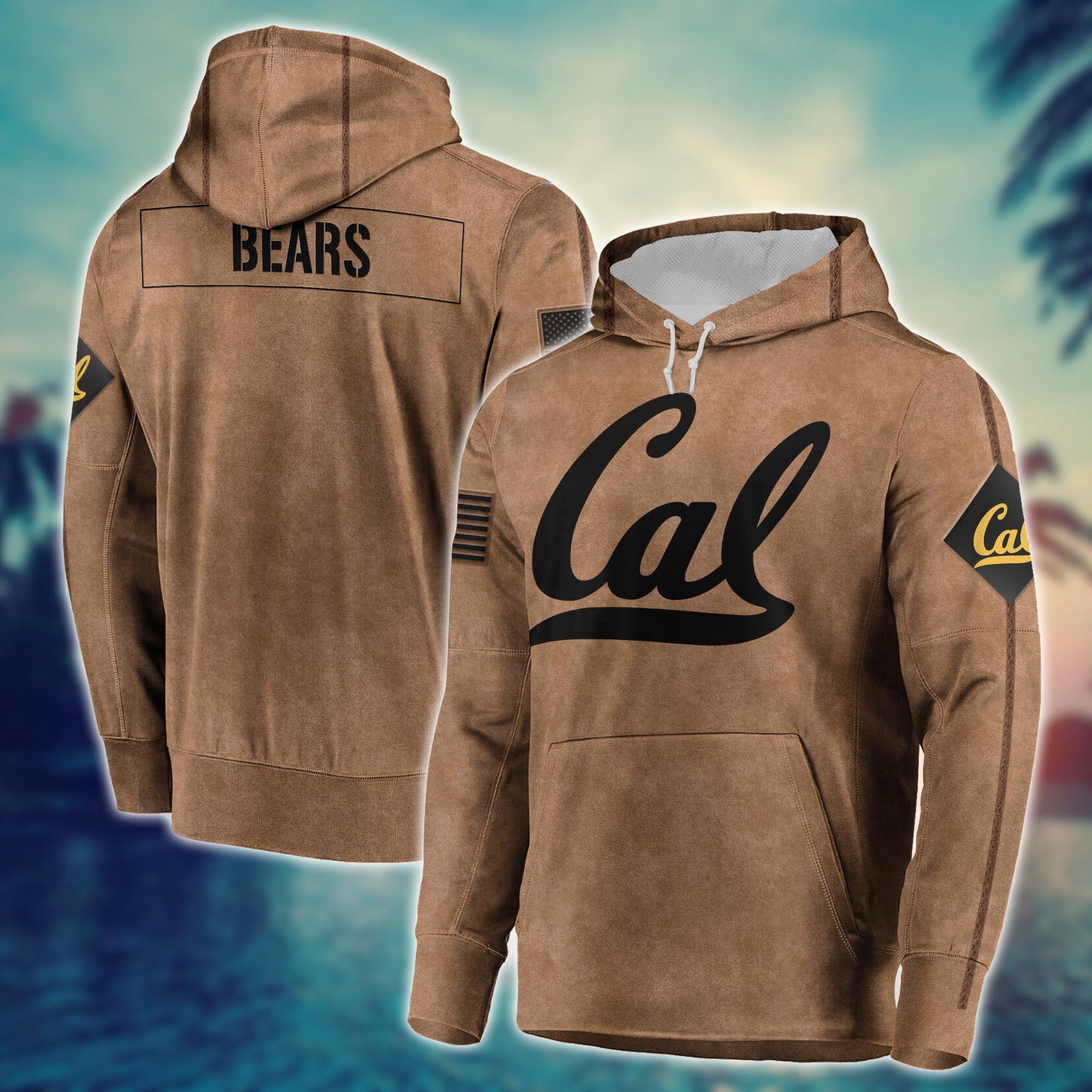 California Golden Bears Brown Salute To Service Club Pullover Hoodie