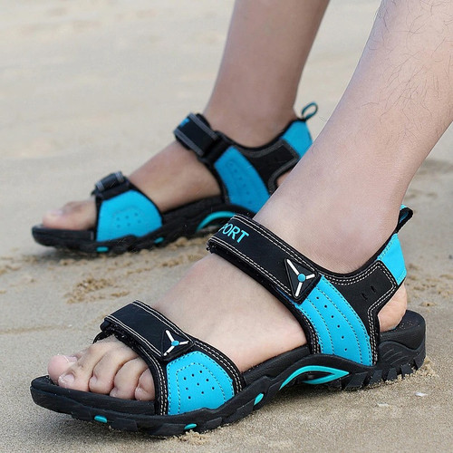 Sominic Men Orthopedic Outdoor Sandals Summer Casual Breathable Beach Fashion Hook & Loop Design