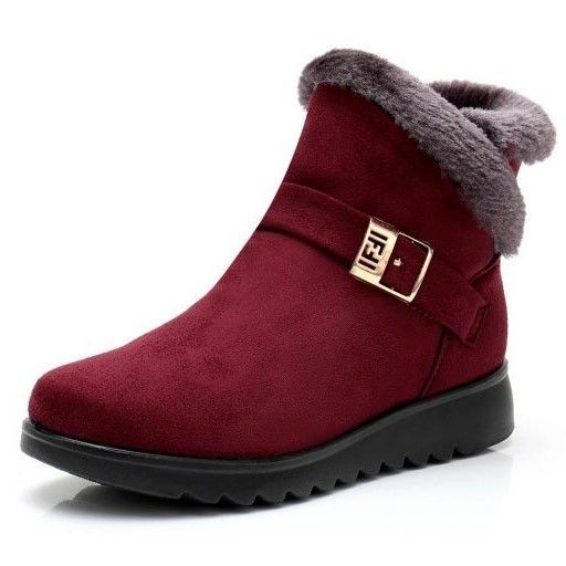 Women Ankle Boots Fur Lined Super Warm Winter Comfortable Shoes